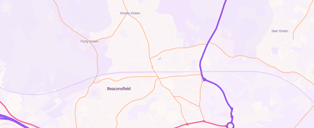Map showing Kwik Fit, Beaconsfield