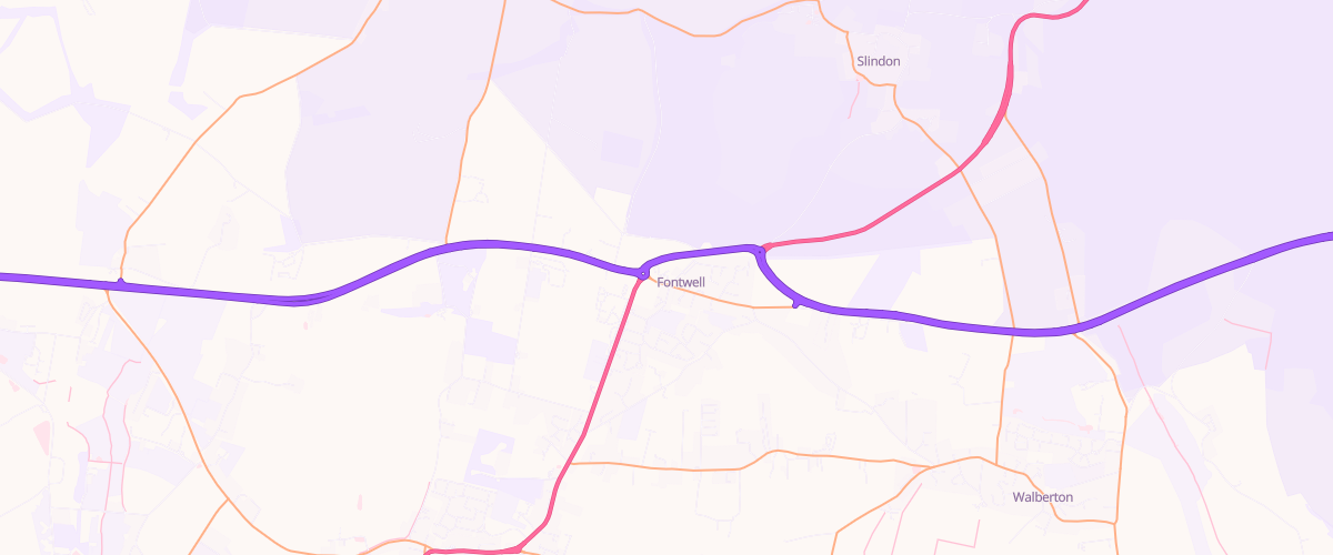 Map showing the location of Shell Little Waitrose Fontwell
