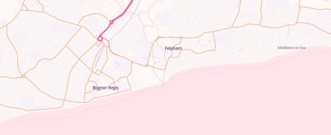 Map showing Vrv Automobiles, Bognor Regis