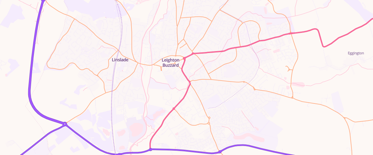 Map showing the location of Mfg Morrisons Leighton Buzzard