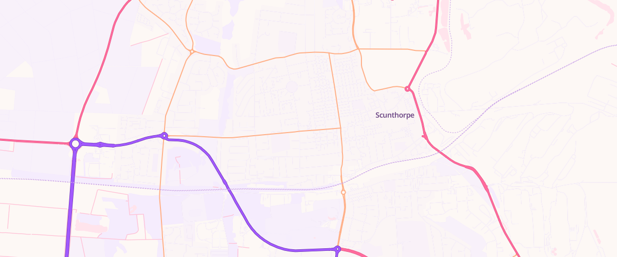 Map showing the location of Sainsburys Scunthorpe