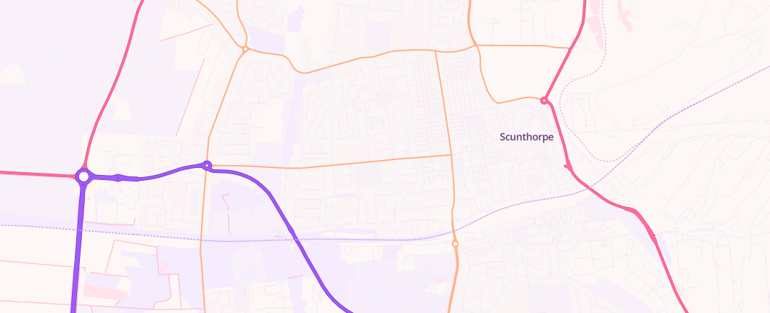 Map showing Tyrexchange, Scunthorpe