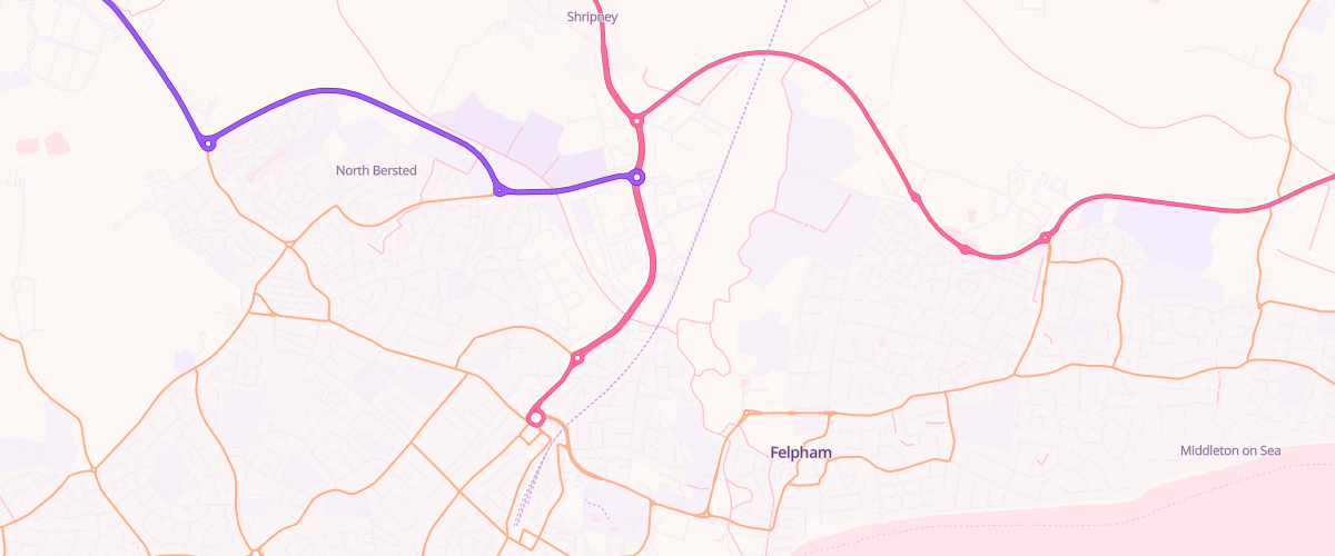 Map showing the location of Sainsburys Bognor Regis