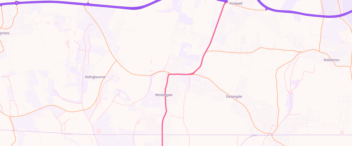 Map showing the location of Mfg Westergate