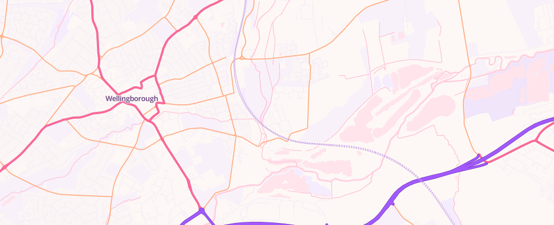 Map showing Alton Motors, Wellingborough