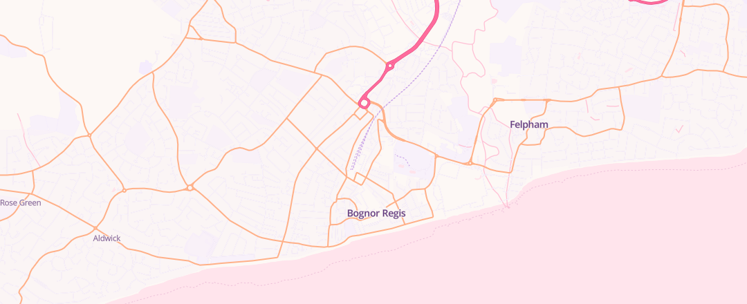 Map showing Paul Bros Limited, Bognor Regis