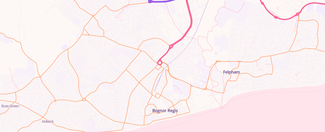 Map showing N L Autos, Bognor Regis