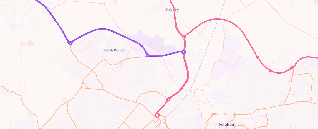 Map showing N D Auto's, Bognor Regis