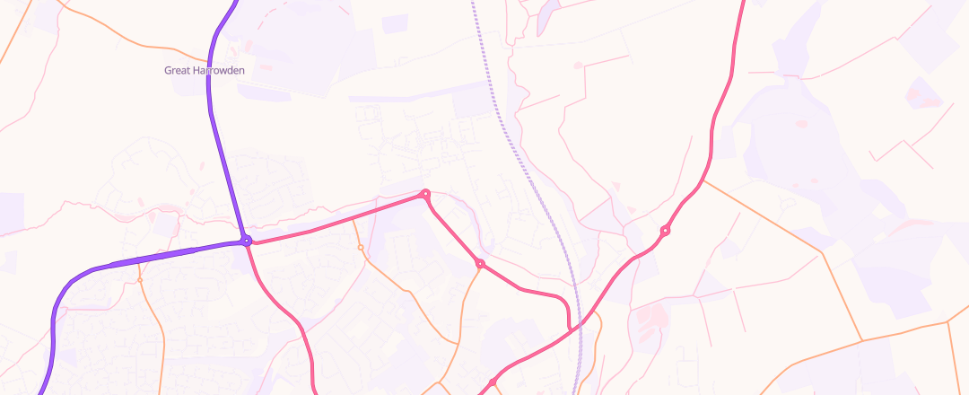 Map showing Sanders Garage Limited, Wellingborough