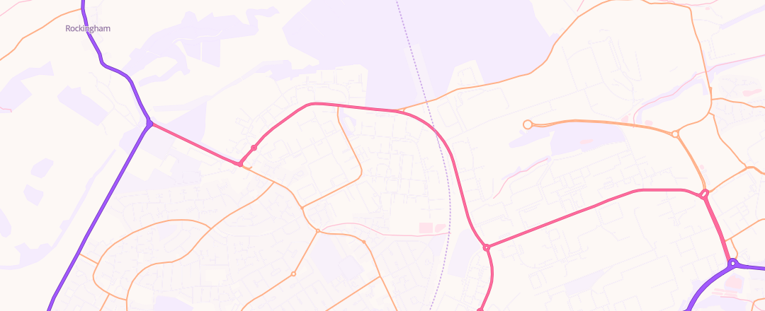Map showing M And A Cars, Corby