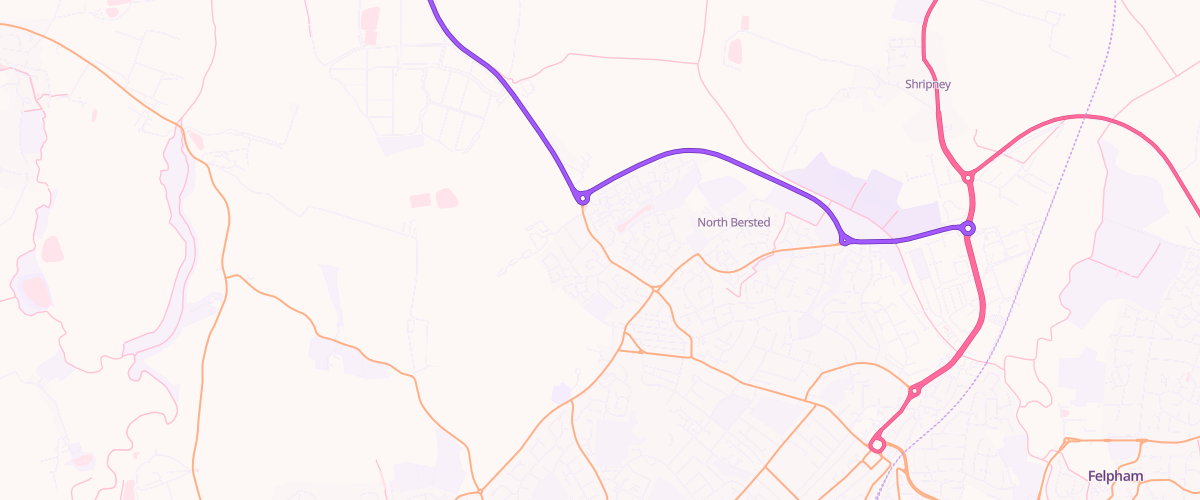 Map showing the location of Asda Bognor Regis Express