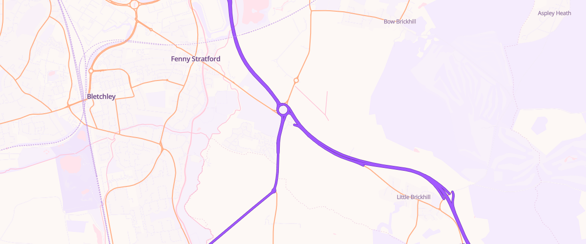 Map showing the location of Shell Milton Keynes South