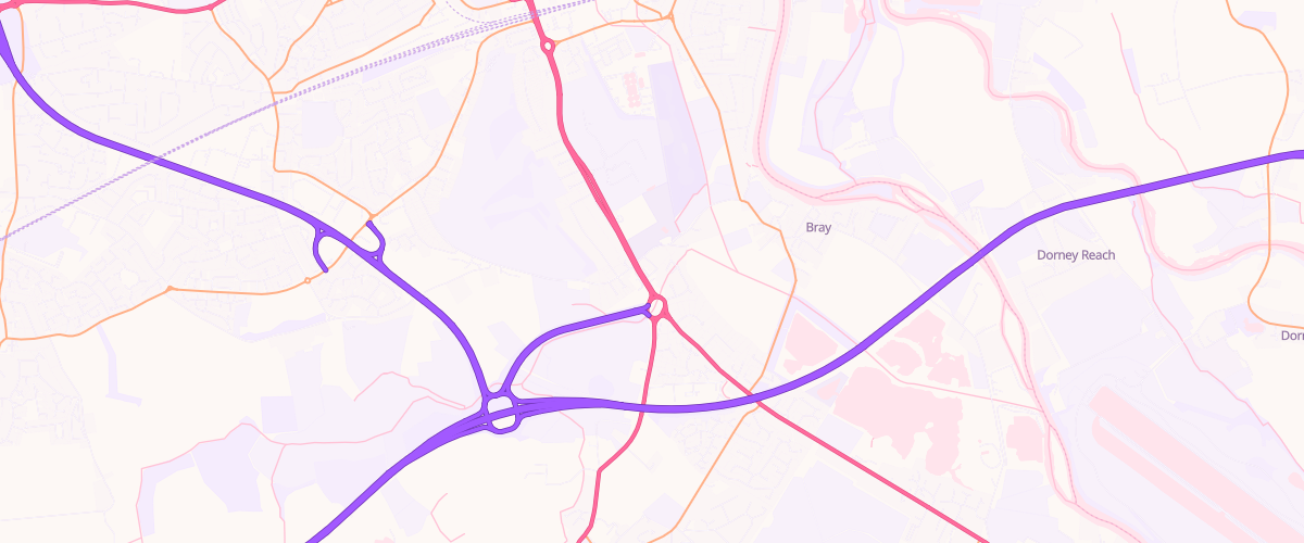 Map showing the location of Asda Braywick Express Petrol
