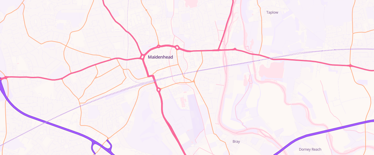Map showing the location of Mfg Forlease Road