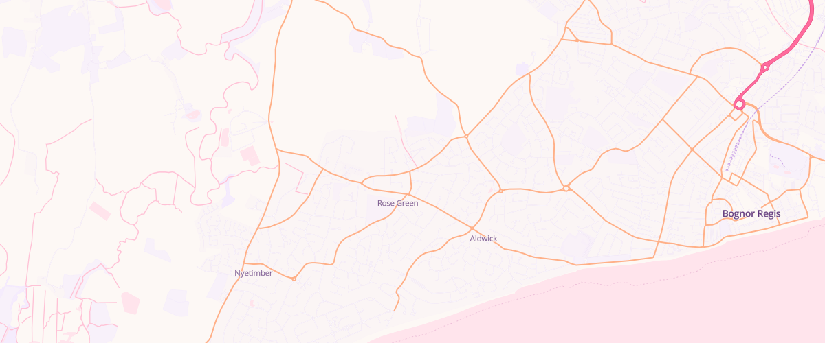 Map showing the location of Mfg Rose Green