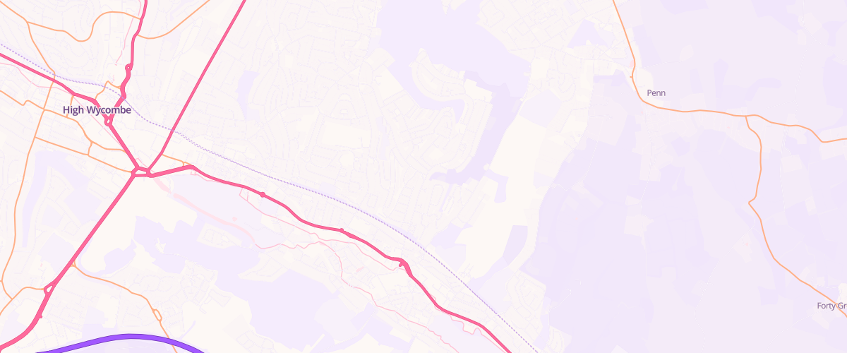 Map showing the location of Mfg High Wycombe