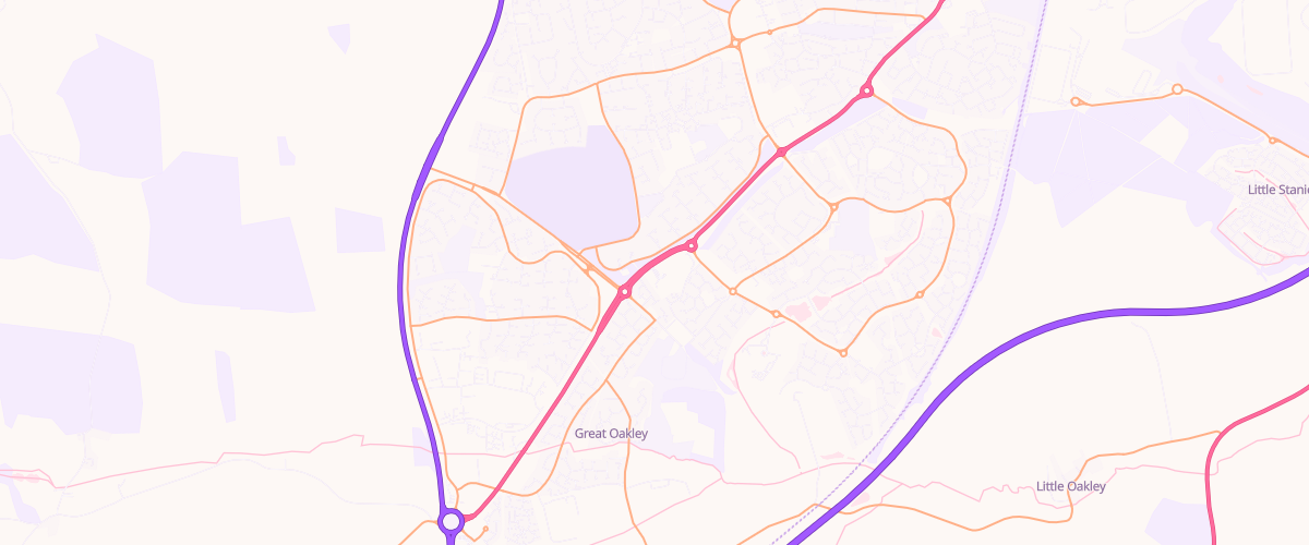 Map showing the location of Mfg Morrisons Corby