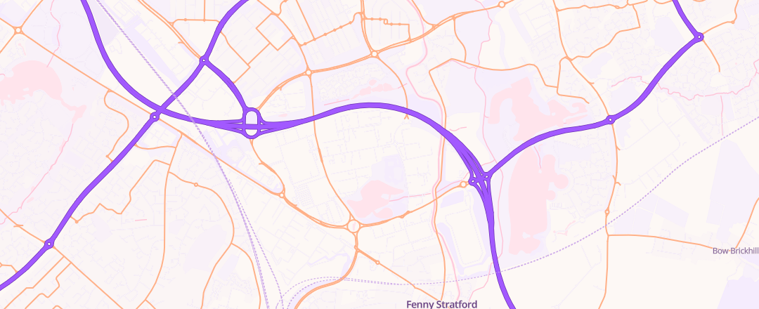 Map showing Fenny Garage, Bletchley