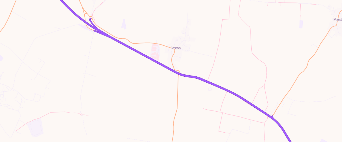 Map showing the location of Mfg Foston