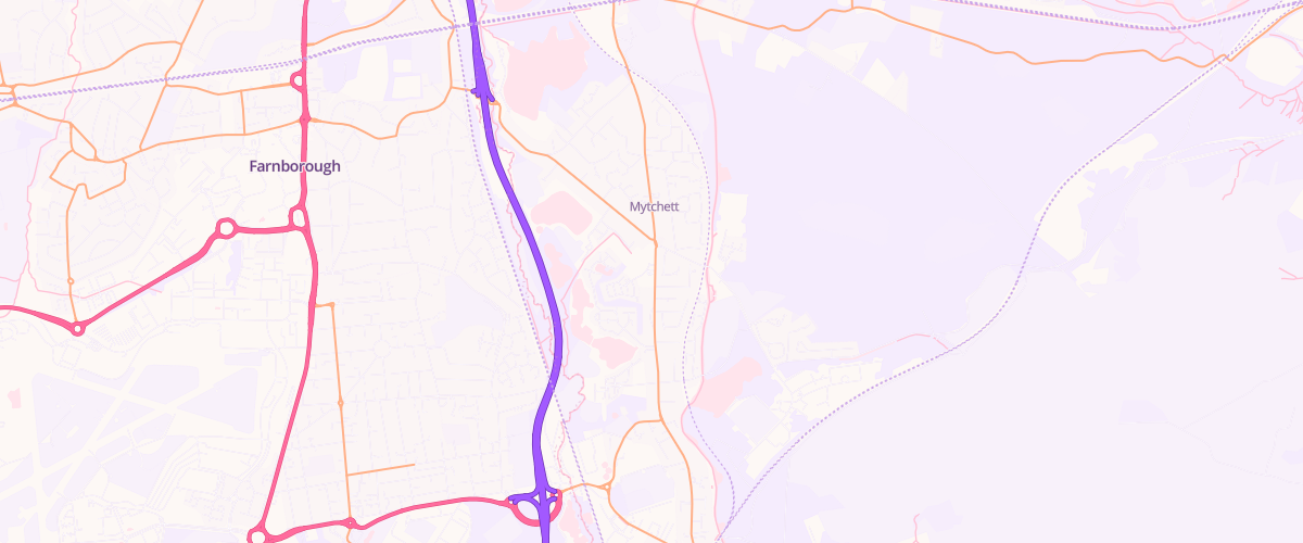 Map showing the location of Mytchett Sf Connect