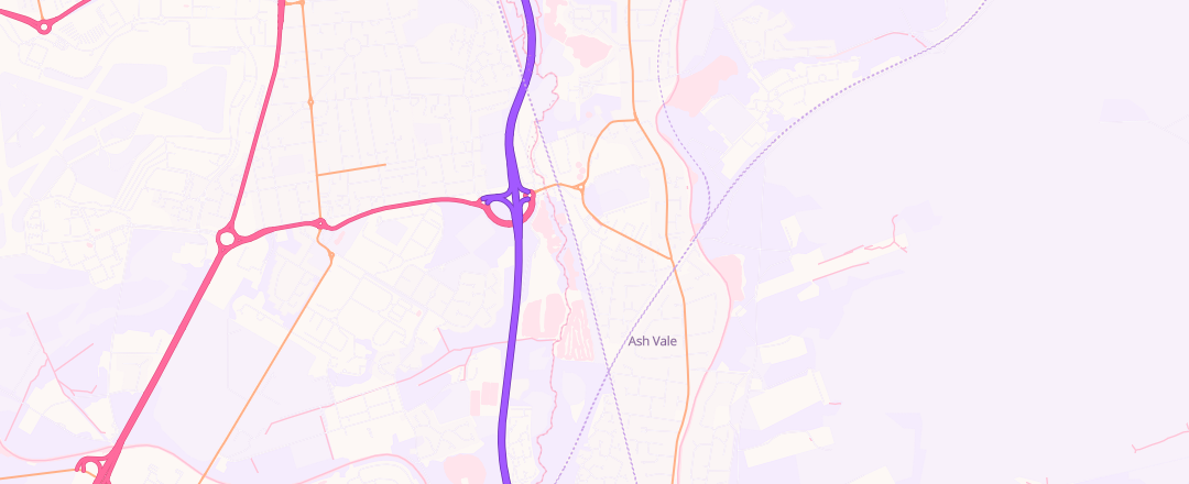 Map showing Top-Tech Garage, Ash Vale