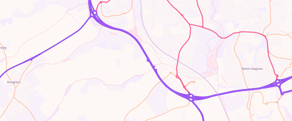Map showing the location of Kettering West Sf Connect