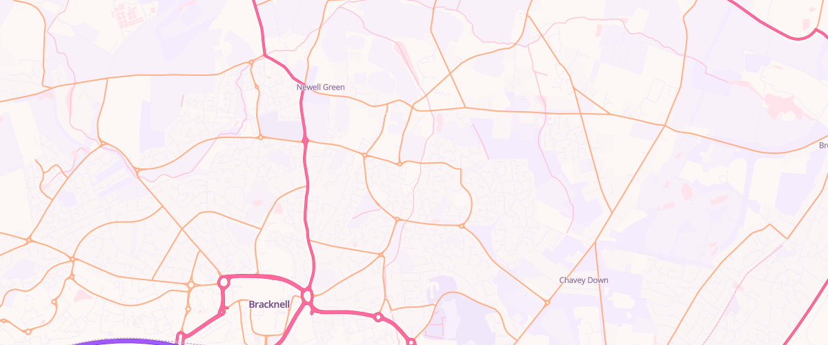 Map showing the location of Bracknell North Superstore Petrol