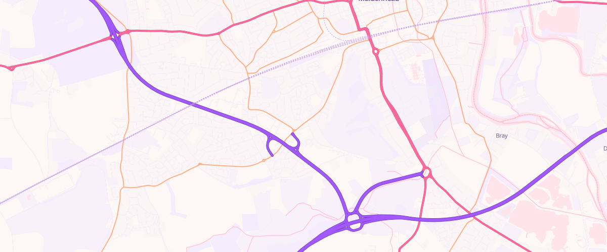 Map showing the location of Asda Shoppenhanger Express Petrol