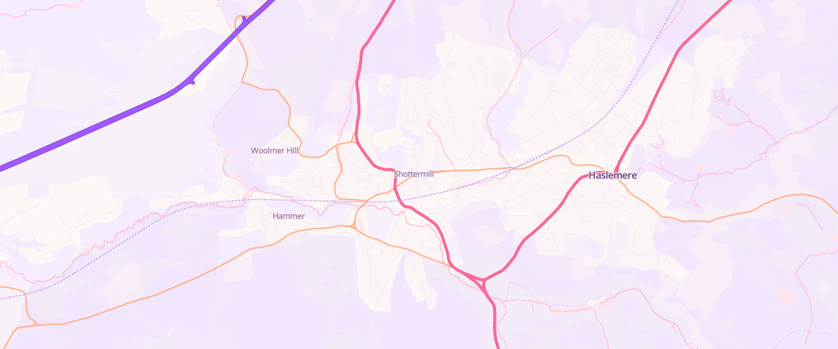 Map showing the location of Asda Haslemere Express Petrol