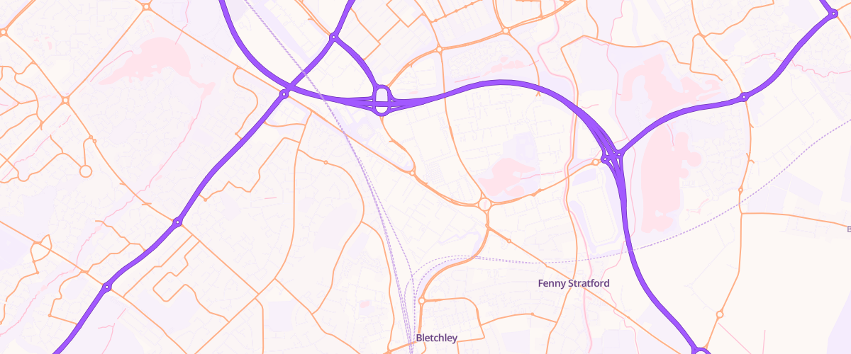 Map showing the location of Asda Milton Keynes Supercentre