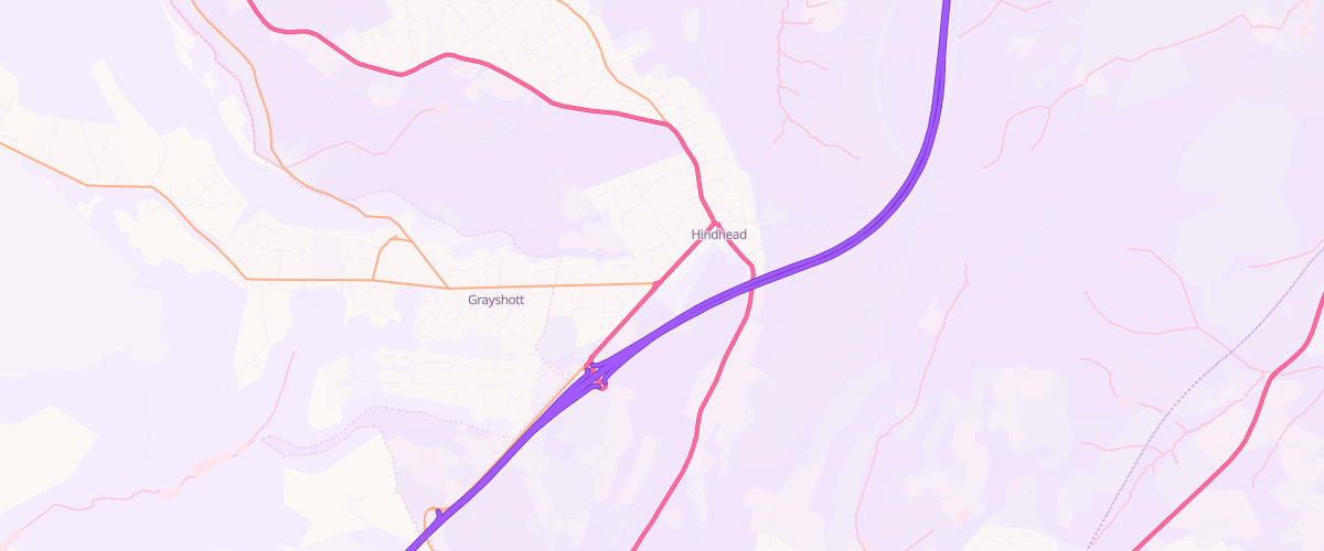 Map showing the location of Hindhead Sf Connect