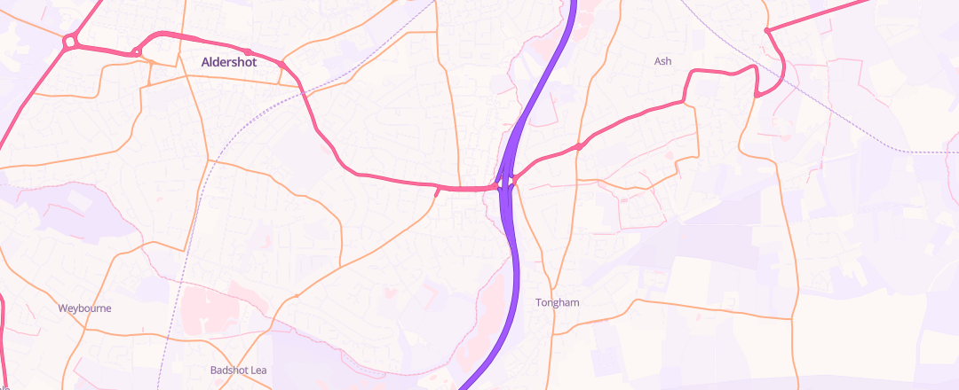 Map showing Style Motor Company, Aldershot