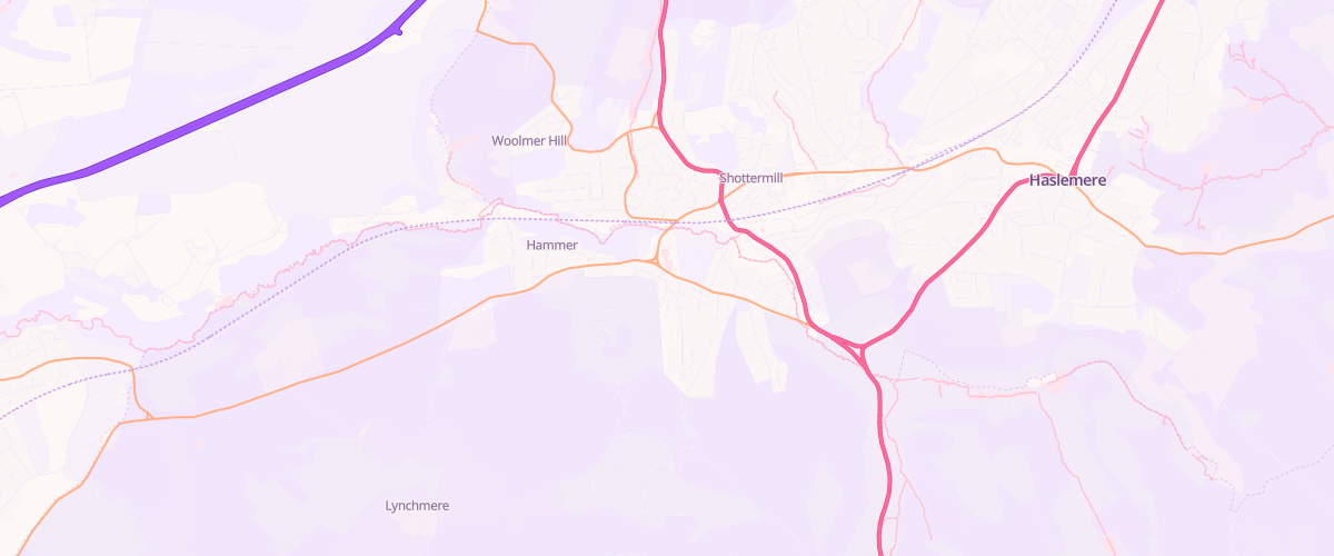 Map showing the location of Arnolds Garage