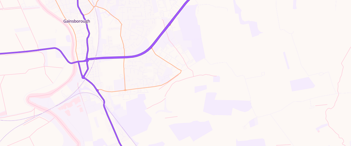 Map showing the location of Mfg Morrisons Gainsborough