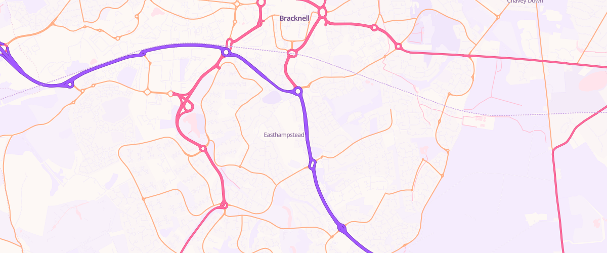 Map showing the location of Shell Little Waitrose Bracknell