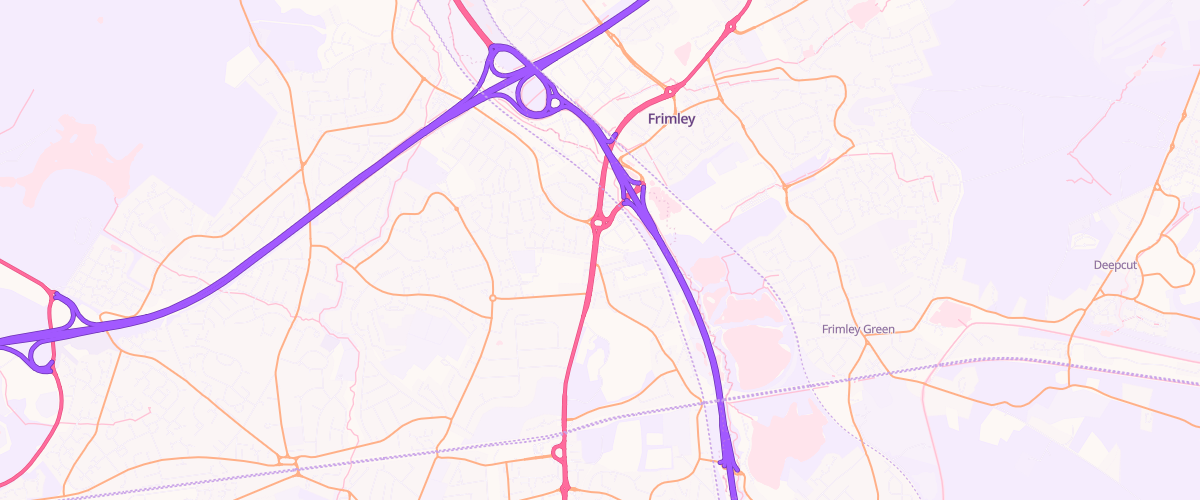 Map showing the location of Shell Co-Op Farnborough