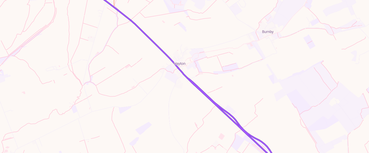 Map showing the location of Hayton Service Station