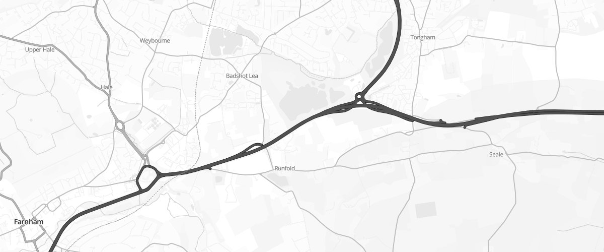 Map showing the location of Asda Tongham Express Petrol