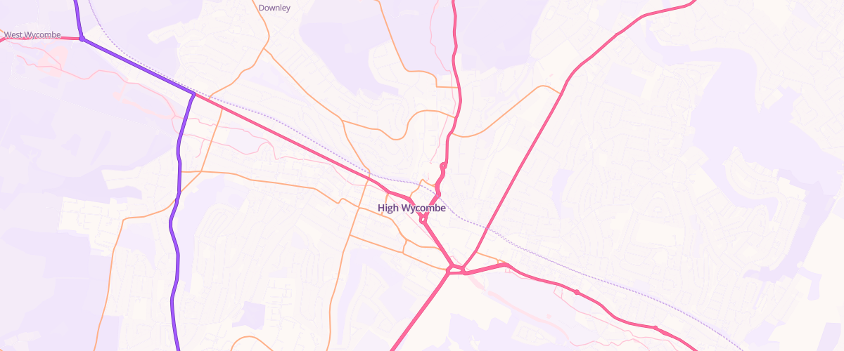 Map showing the location of Mfg Morrisons High Wycombe