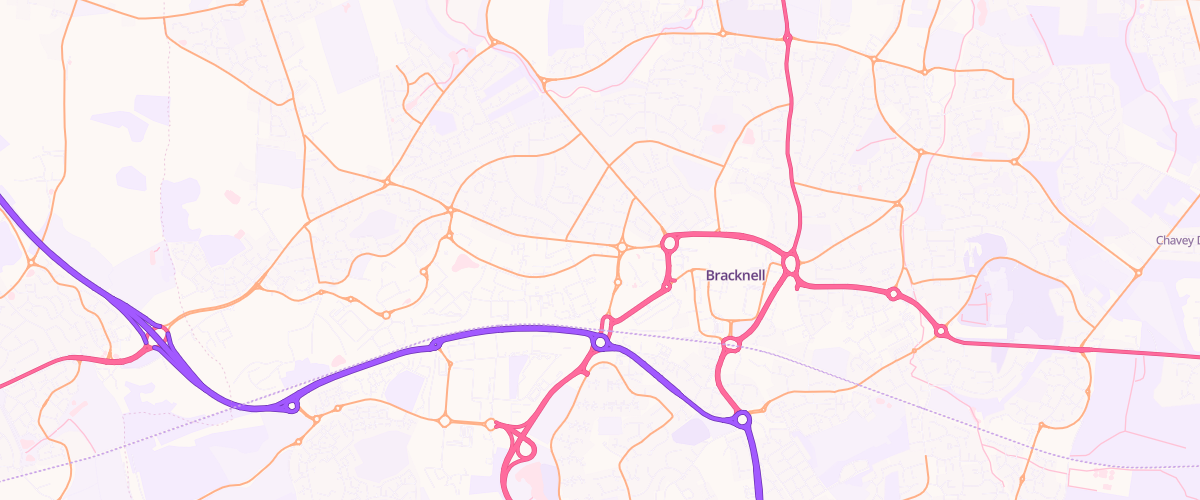 Map showing the location of Bracknell Sf Connect