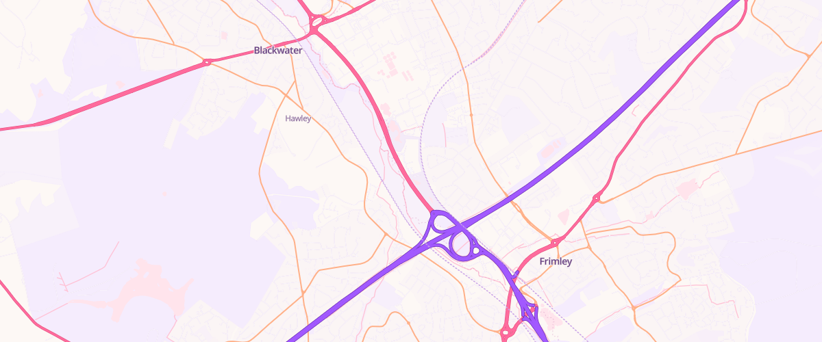 Map showing the location of Sainsburys Watchmoor Park