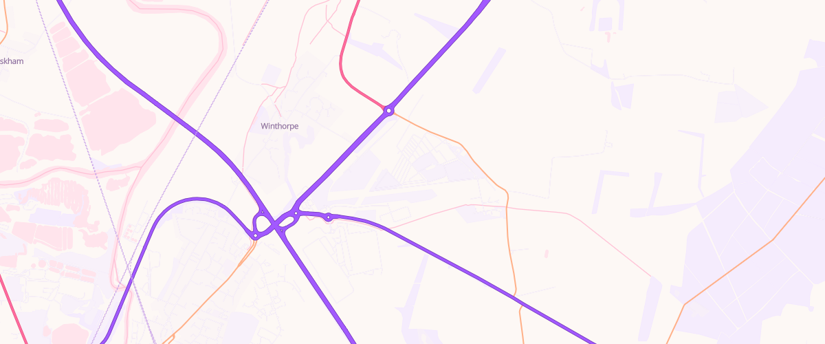 Map showing the location of Mfg Interchange
