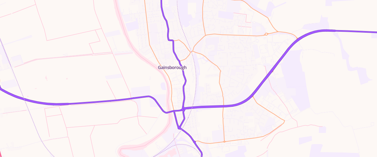 Map showing the location of Gainsborough Superstore Petrol Filling