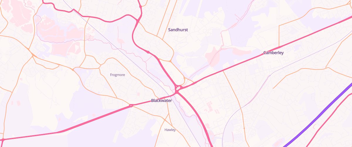Map showing the location of Sandhurst Extra Petrol Filling