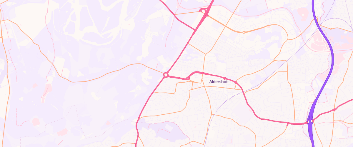 Map showing the location of Aldershot Superstore Petrol Filling