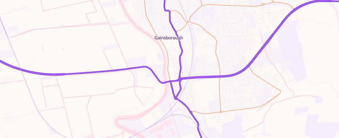 Map showing Dexel Tyre Cy Ltd, Gainsborough