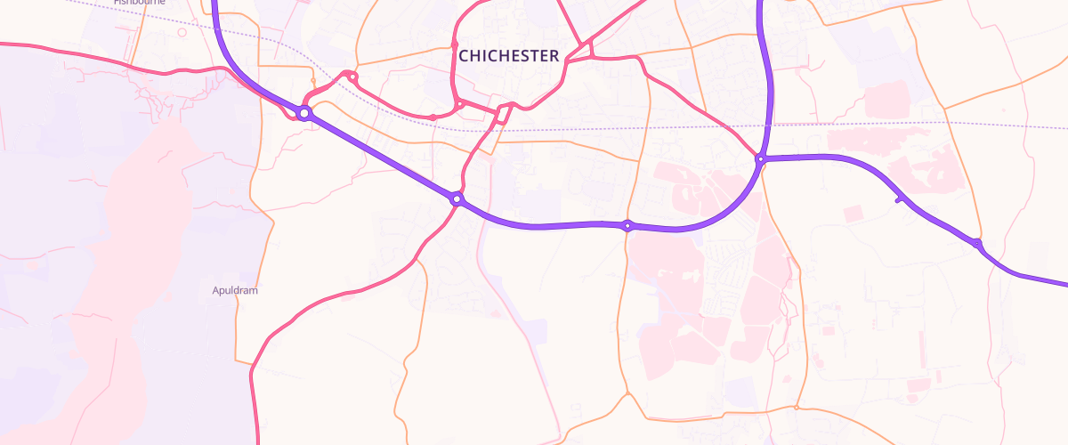 Map showing the location of Rontec Kingsham