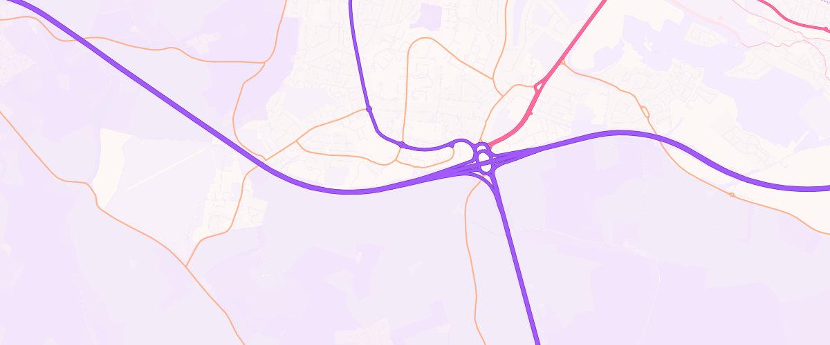 Map showing the location of Asda High Wycombe Superstore