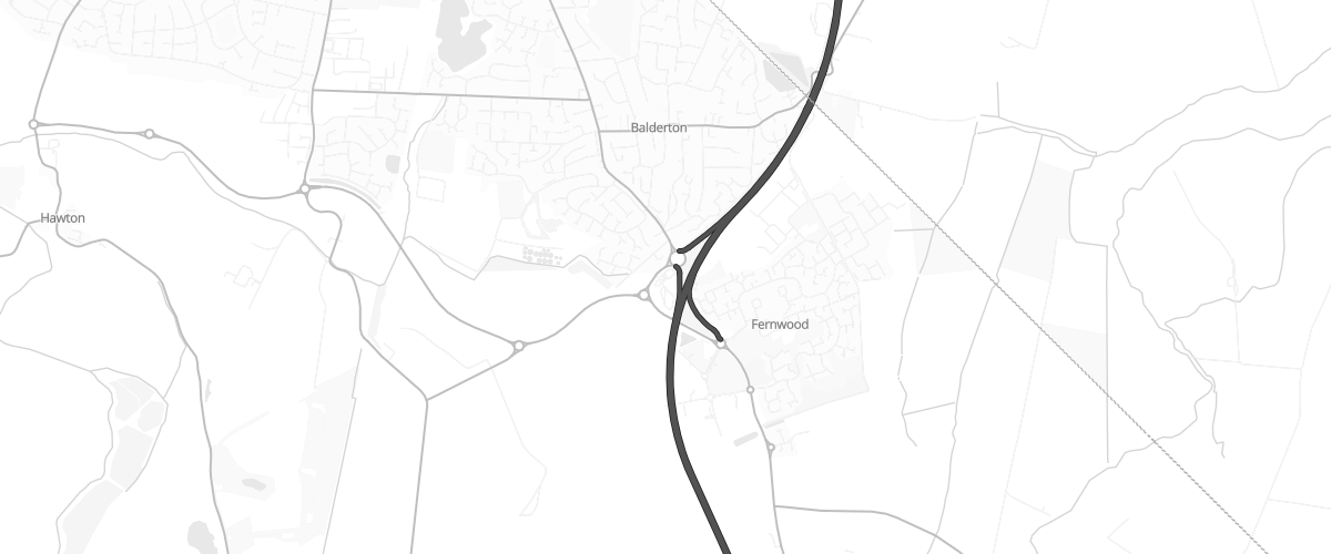 Map showing the location of Welcome Break Newark