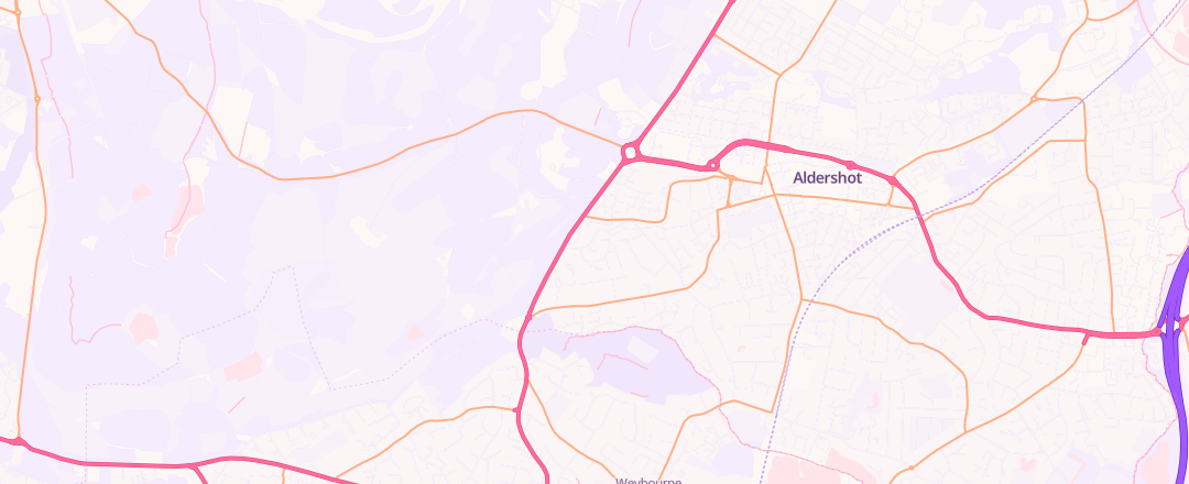 Map showing Tracts, Aldershot